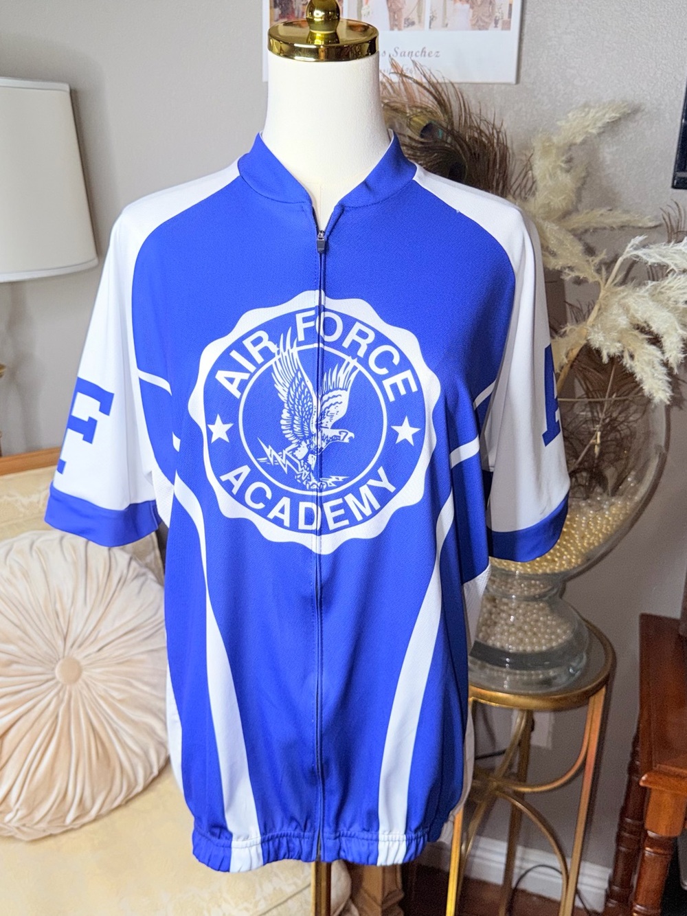 Air Force Academy Men's Blue & White Short Sleeve Athletic Jersey